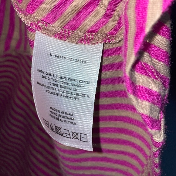 EUC Anthropologie Postmark Asymmetrical Striped V Neck Top Size XL - Picture 4 of 8